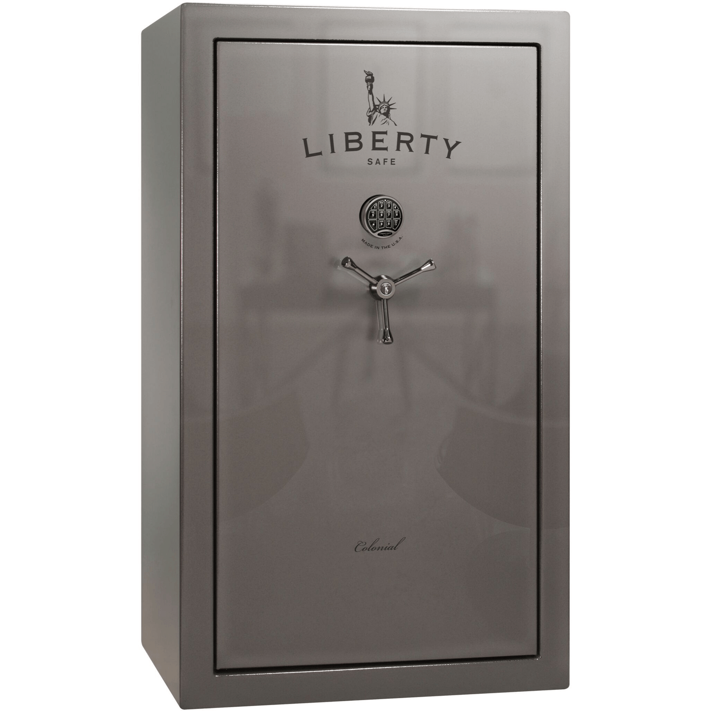 Colonial Series | Level 4 Security | 75 Minute Fire Protection | 30 | DIMENSIONS: 60.5"(H) X 36"(W) X 22"(D*) | Gray Gloss | Electronic Lock