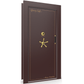 Vault Door Series | In-Swing | Left  Hinge | Burgundy Marble | Mechanical Lock - closed