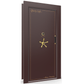 Vault Door Series | In-Swing | Left  Hinge | Burgundy Marble | Electronic Lock - closed