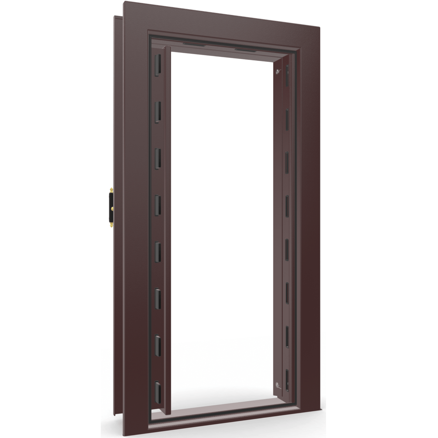 Vault Door Series | In-Swing | Left  Hinge | Burgundy Marble | Electronic Lock - open