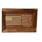 American Flag & Patriotism Decorative & Secure Wall-Mounted Gun Cabinet (Red Oak )