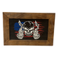 Flag Skull Gun Safe - Wall Mounted Decorative Secure Gun Cabinet