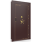 Vault Door Series | Out-Swing | Right  Hinge | Burgundy Marble | Mechanical Lock - closed