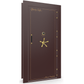 Vault Door Series | Out-Swing | Right  Hinge | Burgundy Marble | Electronic Lock - closed