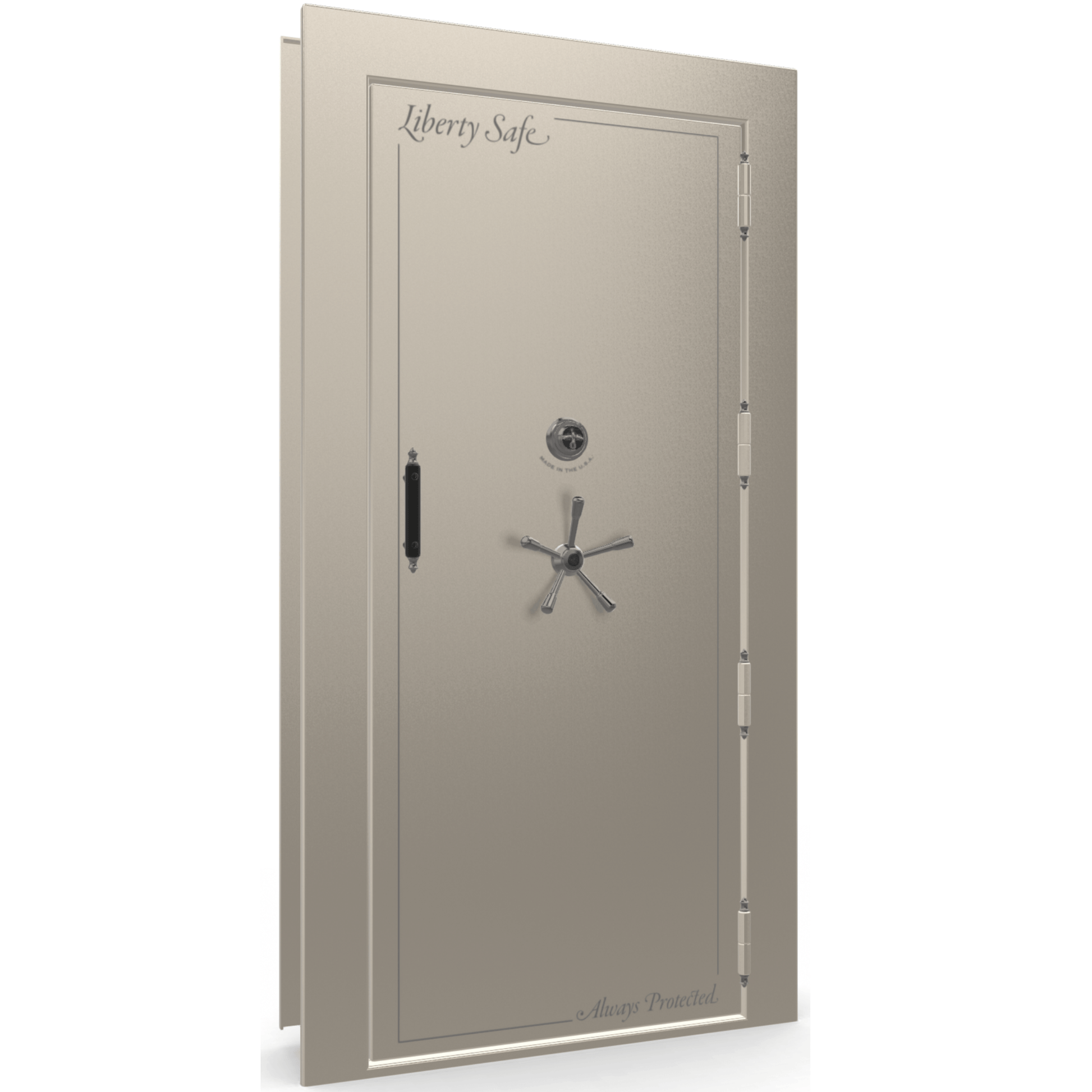 Vault Door Series | Out-Swing | Right  Hinge | Champagne Gloss | Mechanical Lock - closed