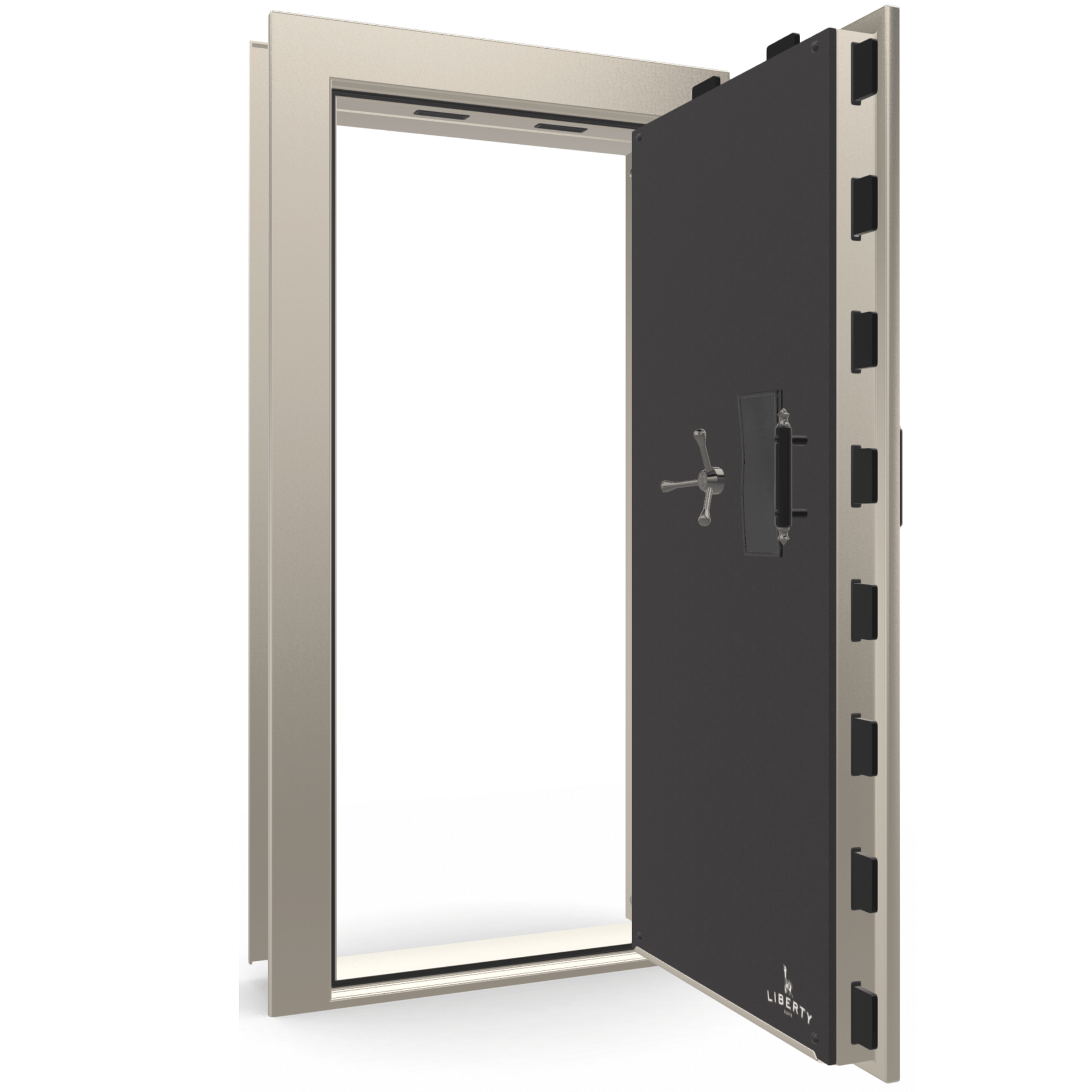 Vault Door Series | Out-Swing | Right  Hinge | Champagne Gloss | Mechanical Lock - open