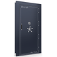 Vault Door Series | Out-Swing | Right  Hinge | Blue Gloss | Mechanical Lock - closed