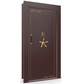 Vault Door Series | In-Swing | Right Hinge | Burgundy Marble | Electronic Lock - closed