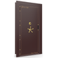 Vault Door Series | Out-Swing | Left  Hinge | Burgundy Marble | Mechanical Lock - closed