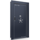 Vault Door Series | In-Swing | Right Hinge | Blue Gloss | Mechanical Lock - closed