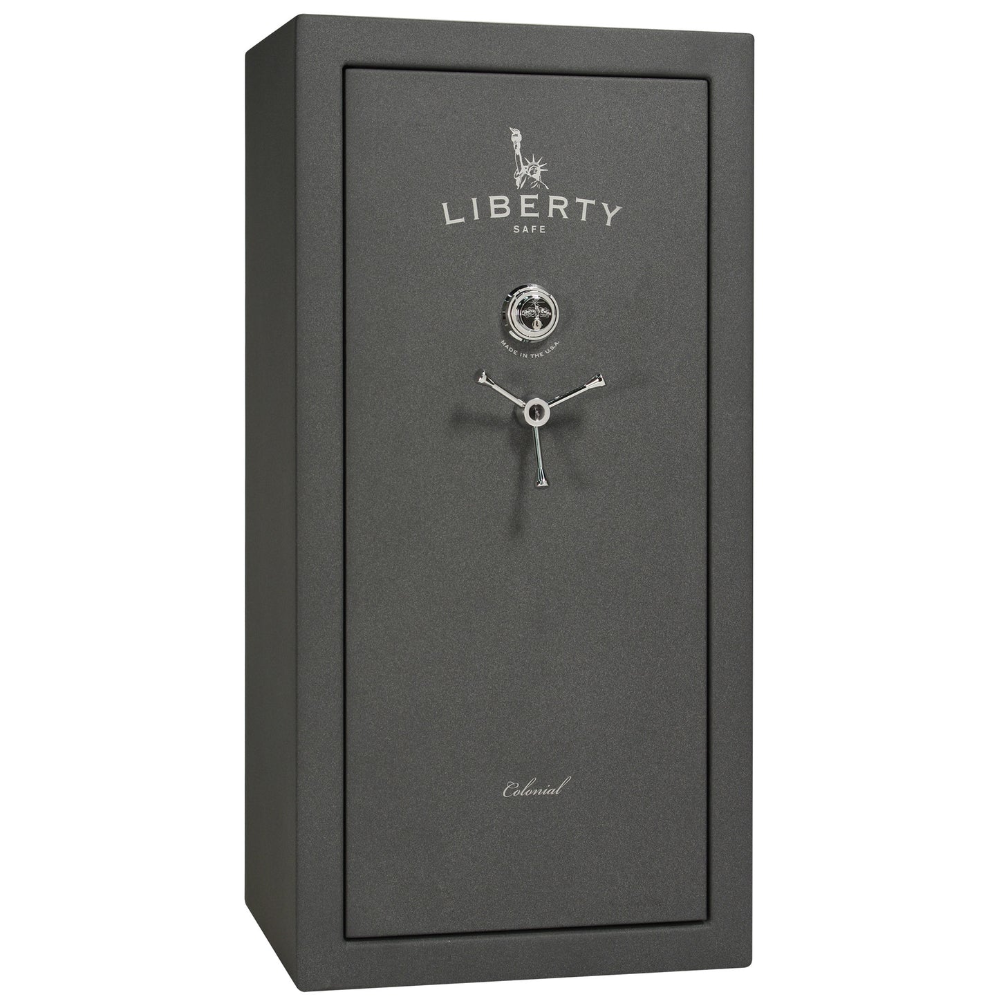 Colonial Series | Level 4 Security | 75 Minute Fire Protection | 23 PRO FLEX | DIMENSIONS: 60.5"(H) X 30"(W) X 22"(D*) | Granite Textured | Mechanical Lock - Closed