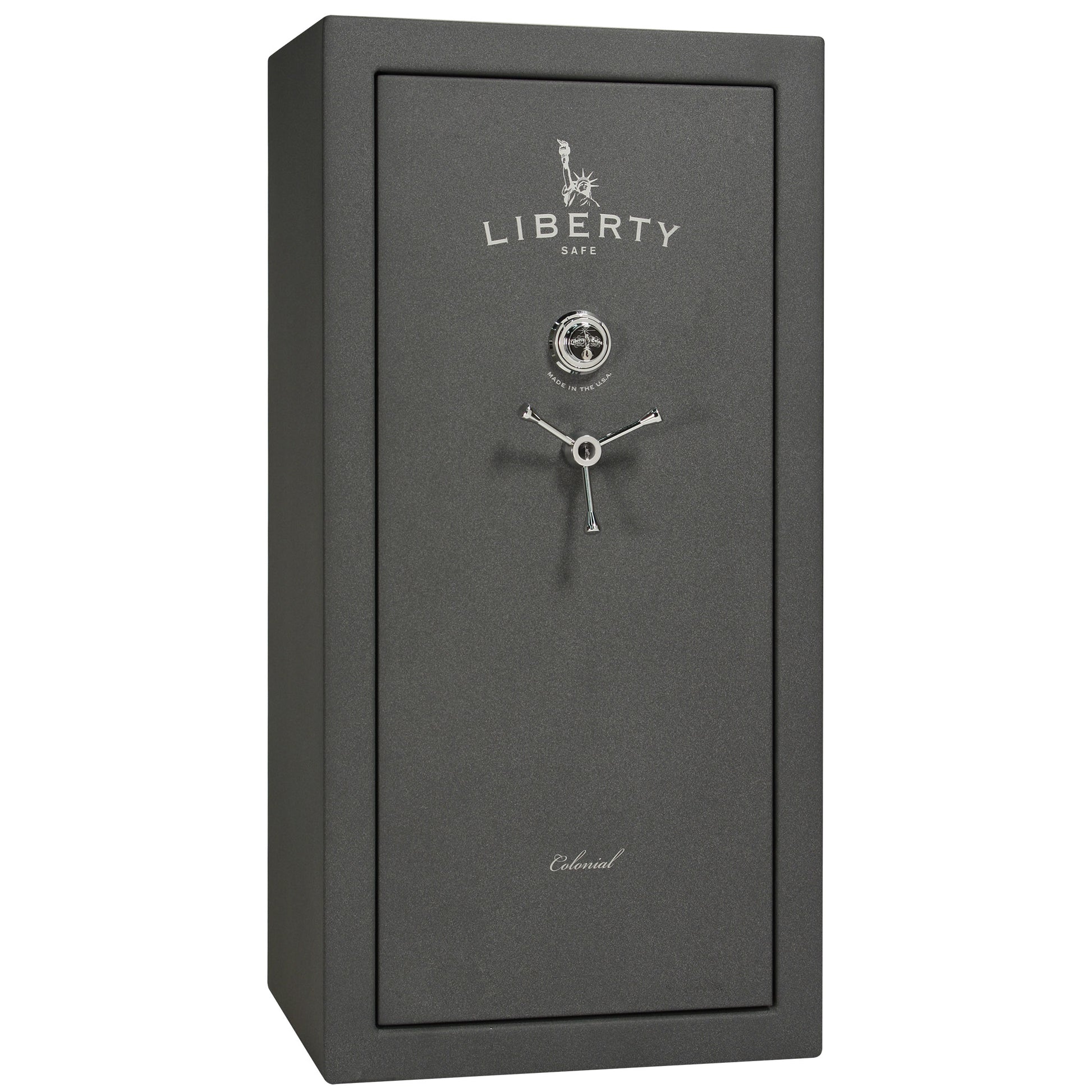 Colonial Series | Level 4 Security | 75 Minute Fire Protection | 23 PRO FLEX | DIMENSIONS: 60.5"(H) X 30"(W) X 22"(D*) | Granite Textured | Mechanical Lock - Closed