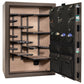 Colonial 35 | Pro Flex Interior | Level 4 Security | 75 Minute Fire Protection | Dimensions: 60.5"(H) x 42"(W) x 22"(D) | Up to 45 Long Guns | Bronze Textured | Mechanical Lock – Open
