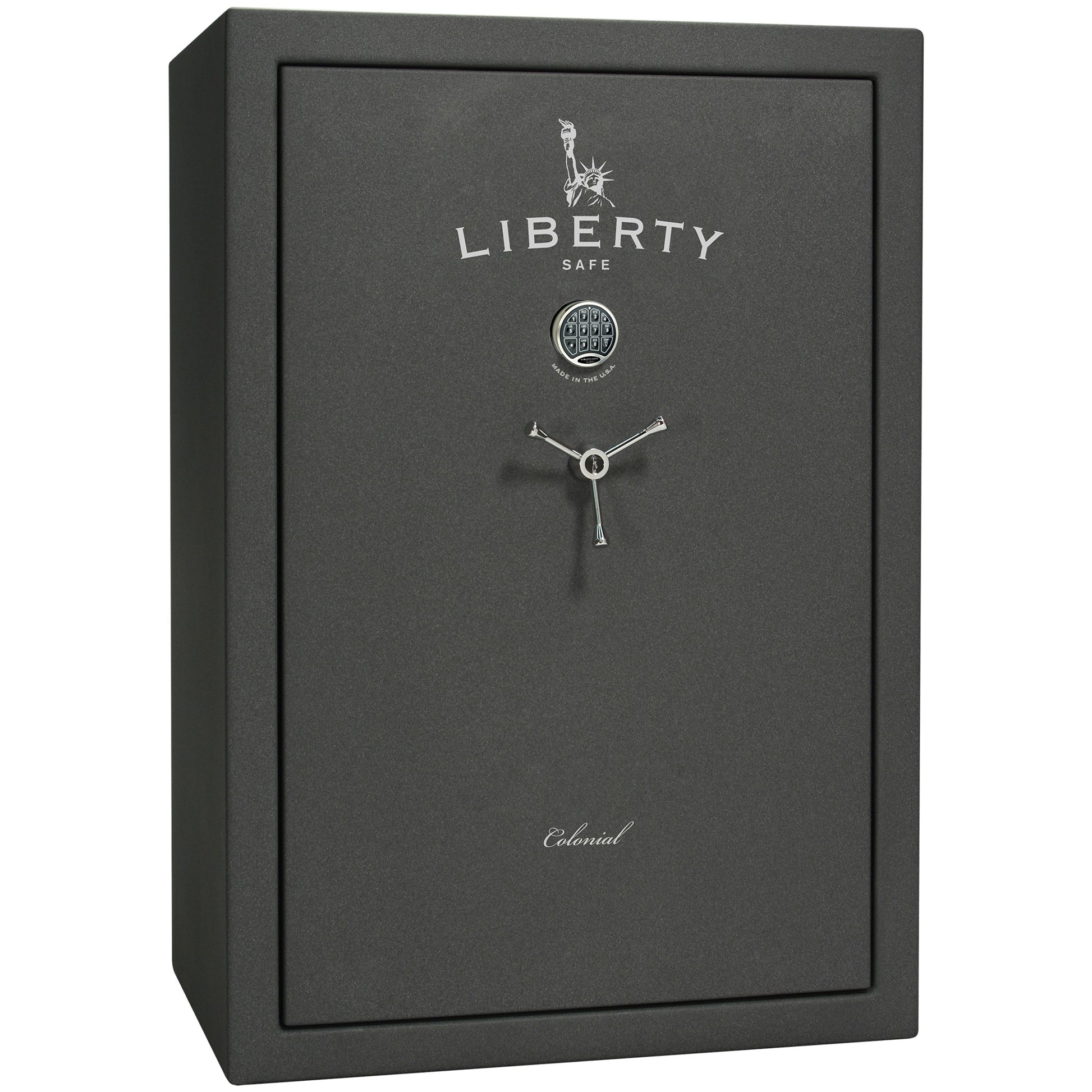 Colonial Series | Level 4 Security | 75 Minute Fire Protection | 35 | DIMENSIONS: 60.5"(H) X 42”(W) X 22"(D*) | Granite Textured | Electronic Lock - closed