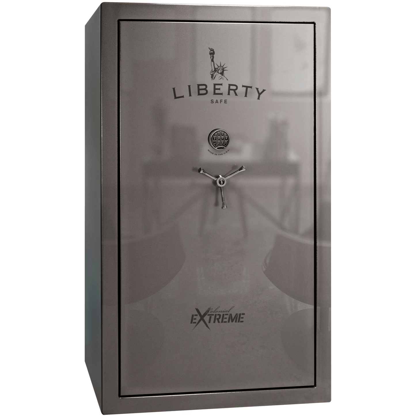 Colonial Series | Level 4 Security | 75 Minute Fire Protection | 50XT | DIMENSIONS: 72.5"(H) X 42"(W) X 27.5"(D*) | Gray Gloss | Electronic Lock