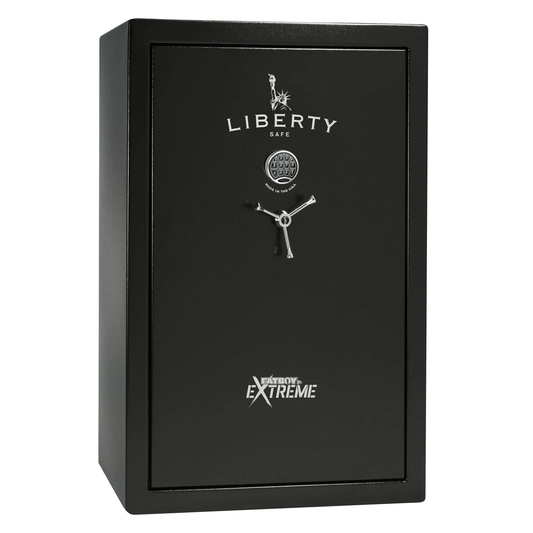 Fatboy Jr. Series | 48XT | Level 4 Security | 75 Minute Fire Protection | Dimensions: 60.5"(H) x 42"(W) x 22"(D) | Up to 48 Long Guns | Black Textured | Electronic Lock