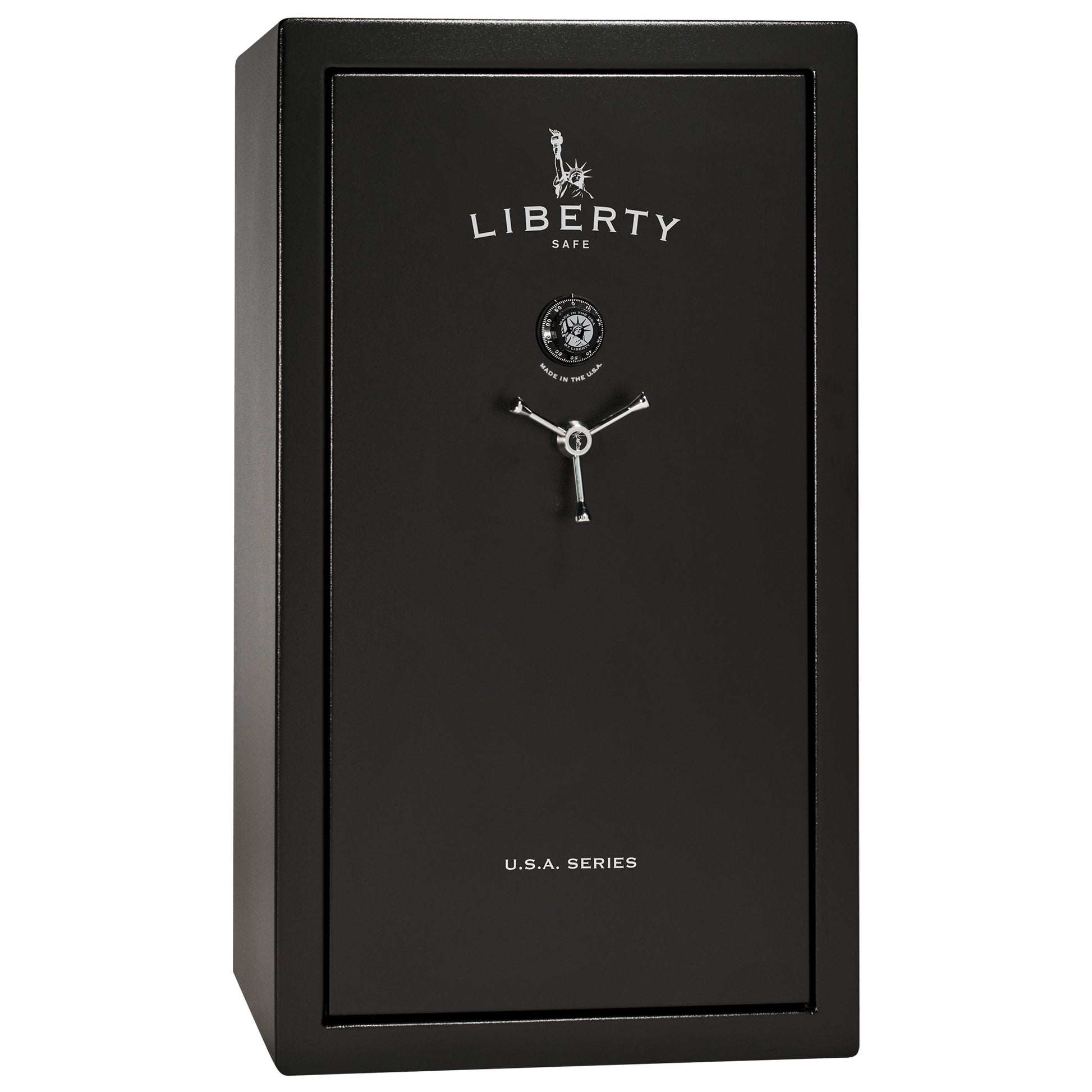 USA Series | Level 3 Security | 60 Minute Fire Rating | 36 | Dimensions: 60.5"(H) x 36"(W) x 22"(D) | Black Textured | Mechanical Lock - Closed Door