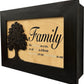 Decorative Secured Gun Storage Cabinet with Family Branches (Black)