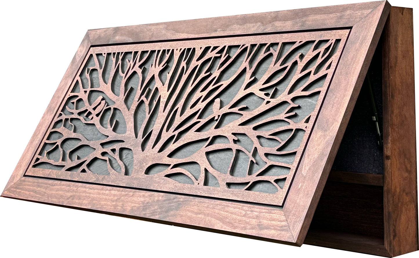 Large Hidden Gun Storage Cabinet Tree of Life Wall Decor - Birds In a Tree Concealed Gun Cabinet