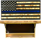 Large Blue Line American Flag Hidden Gun Storage Cabinet (Blue Line)