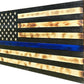 Large Blue Line American Flag Hidden Gun Storage Cabinet (Blue Line)