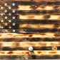 Large Burnt American Flag Hidden Gun Storage Cabinet (Burnt)