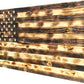 Large Burnt American Flag Hidden Gun Storage Cabinet (Burnt)