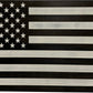 American Flag Decorative & Secure Wall-Mounted Gun Cabinet (Black & White Distressed)