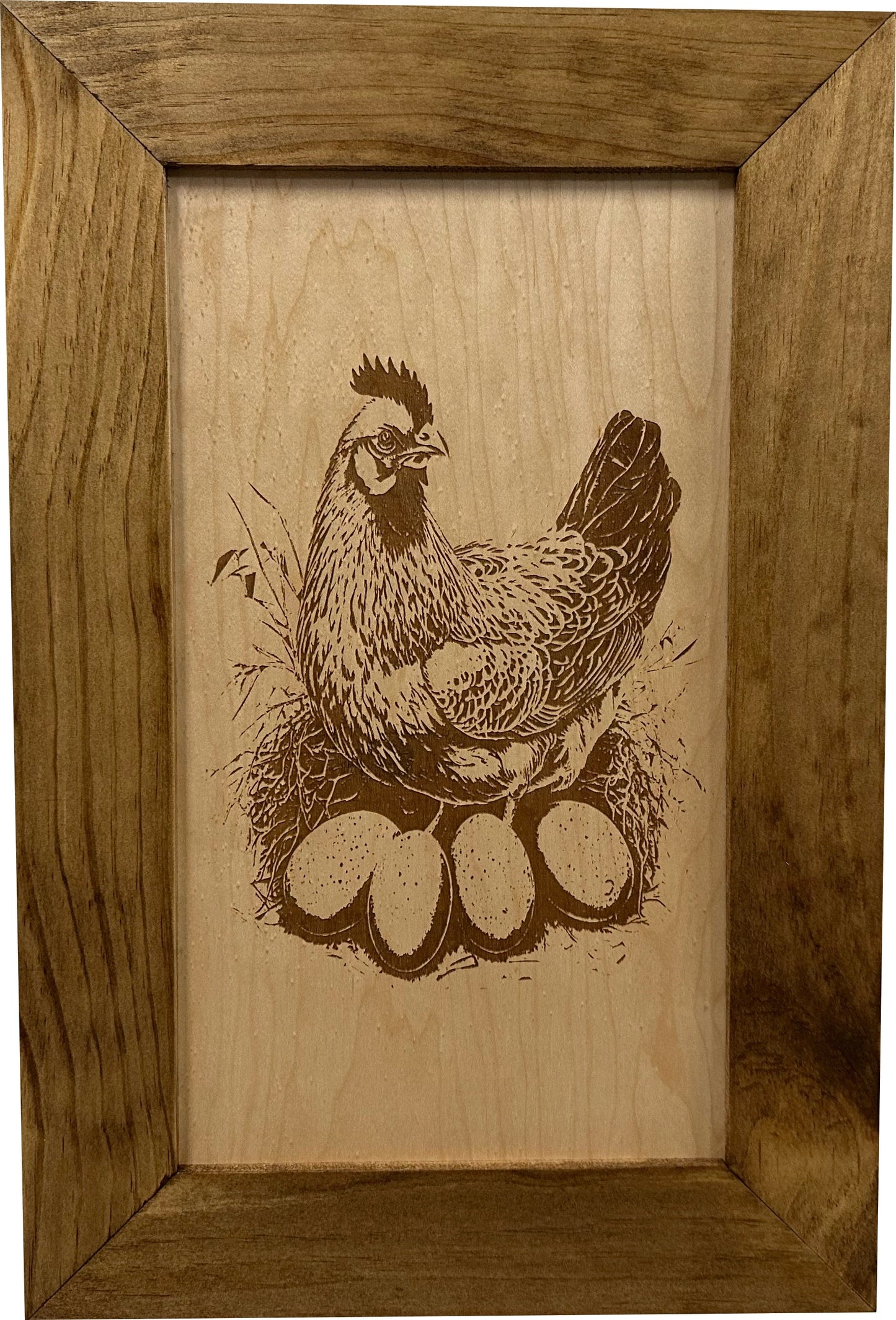 Hidden Gun Safe Chicken and Eggs Farmhouse Scene by Bellewood Designs