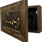 Decorative Deer Scene Wall-Mounted Secure Gun Cabinet - Gun Safe To Securely Store Your Gun & Home Self Defense Gear