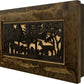 Decorative Deer Scene Wall-Mounted Secure Gun Cabinet - Gun Safe To Securely Store Your Gun & Home Self Defense Gear