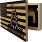 Dont Tread On Me Secure Decorative Wall-Mounted Gun Cabinet (Stripes)