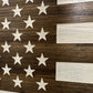 American Flag Decorative & Secure Wall-Mounted Gun Cabinet (Dark Walnut)