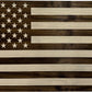 American Flag Decorative & Secure Wall-Mounted Gun Cabinet (Dark Walnut)