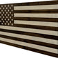 American Flag Decorative & Secure Wall-Mounted Gun Cabinet (Dark Walnut)