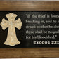 Decorative Gun Cabinet Wall-Mounted & Secure with a Cross and Exodus 22:2 - Gun safe To Securely Store Your Gun & Home Self Defense Gear