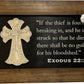 Decorative Gun Cabinet Wall-Mounted & Secure with a Cross and Exodus 22:2 - Gun safe To Securely Store Your Gun & Home Self Defense Gear