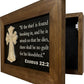 Decorative Gun Cabinet Wall-Mounted & Secure with a Cross and Exodus 22:2 - Gun safe To Securely Store Your Gun & Home Self Defense Gear