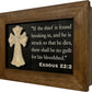 Decorative Gun Cabinet Wall-Mounted & Secure with a Cross and Exodus 22:2 - Gun safe To Securely Store Your Gun & Home Self Defense Gear