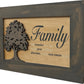 Decorative Secured Gun Storage Cabinet with Family Branches (Gray)