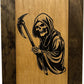 Hidden Gun Safe With Grim Reaper Design, Secure Concealed Gun Shelf by Bellewood Designs