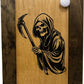 Hidden Gun Safe With Grim Reaper Design, Secure Concealed Gun Shelf by Bellewood Designs