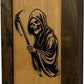 Hidden Gun Safe With Grim Reaper Design, Secure Concealed Gun Shelf by Bellewood Designs