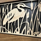 Decorative Gun Safe Heron in Cattails Wall-Mounted Gun Cabinet To Securely Store Your Gun In Plain Sight