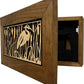 Decorative Gun Safe Heron in Cattails Wall-Mounted Gun Cabinet To Securely Store Your Gun In Plain Sight