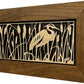 Decorative Gun Safe Heron in Cattails Wall-Mounted Gun Cabinet To Securely Store Your Gun In Plain Sight