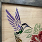 Decorative Wooden Gun Safe with Hummingbird and Hibiscus