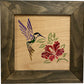 Decorative Wooden Gun Safe with Hummingbird and Hibiscus