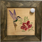 Decorative Wooden Gun Safe with Hummingbird and Hibiscus