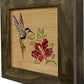 Decorative Wooden Gun Safe with Hummingbird and Hibiscus